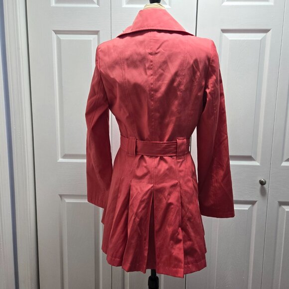 Via Spiga Pleated Raincoat Coral Medium - Picture 4 of 5
